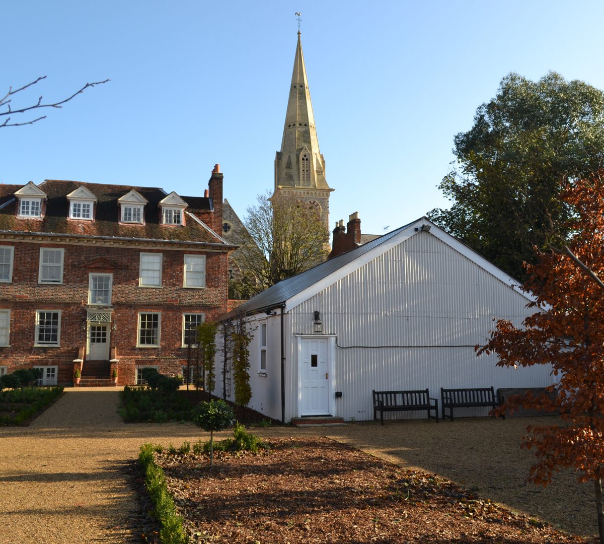 Early 2015 as the garden is being completed