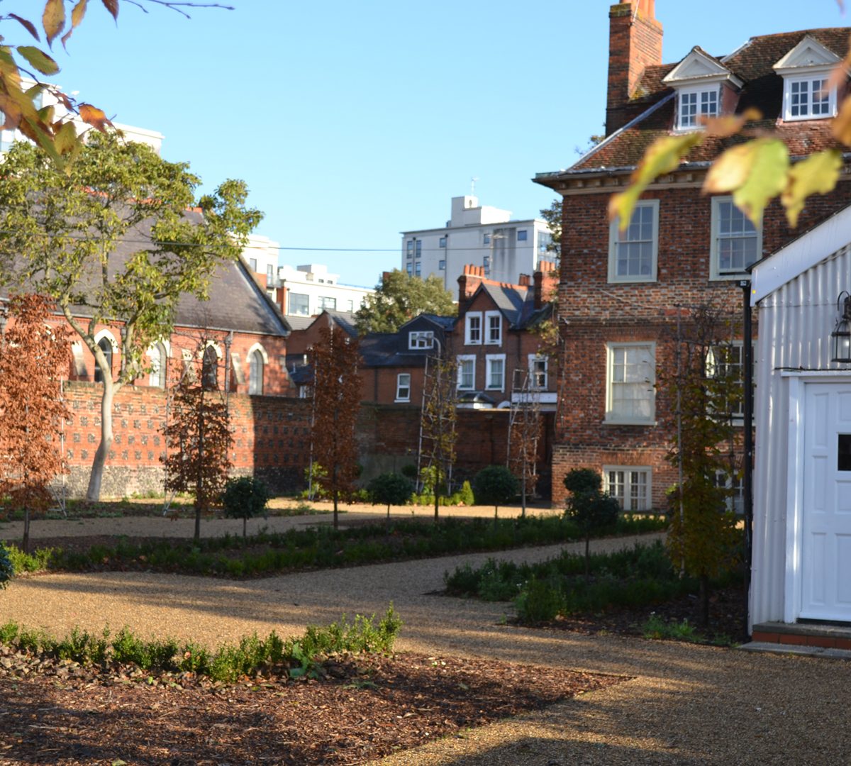 Early 2015 as the garden is being completed